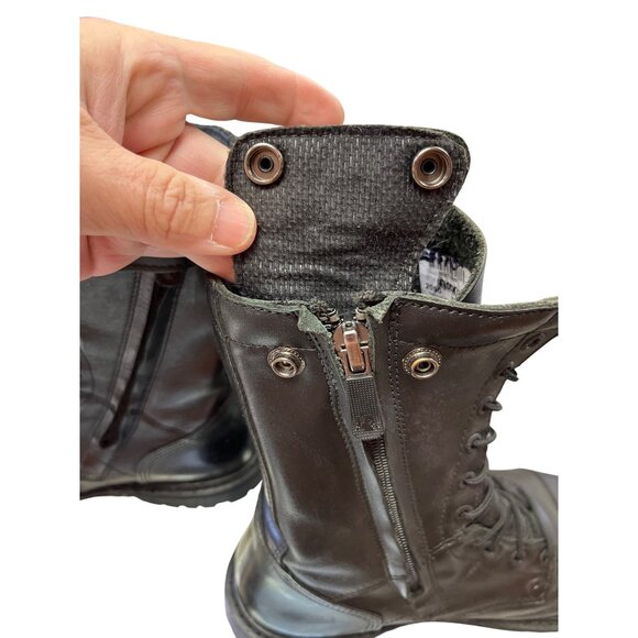 Rocky 2090 mens black leather mid calf moto riding para boots sz 9.5W SKI 9957 main image 9